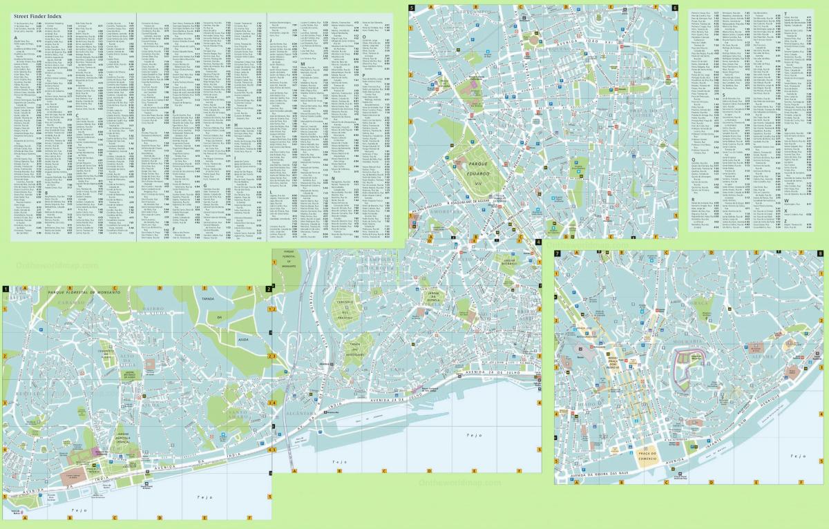 Straßenkarte von Lissabon